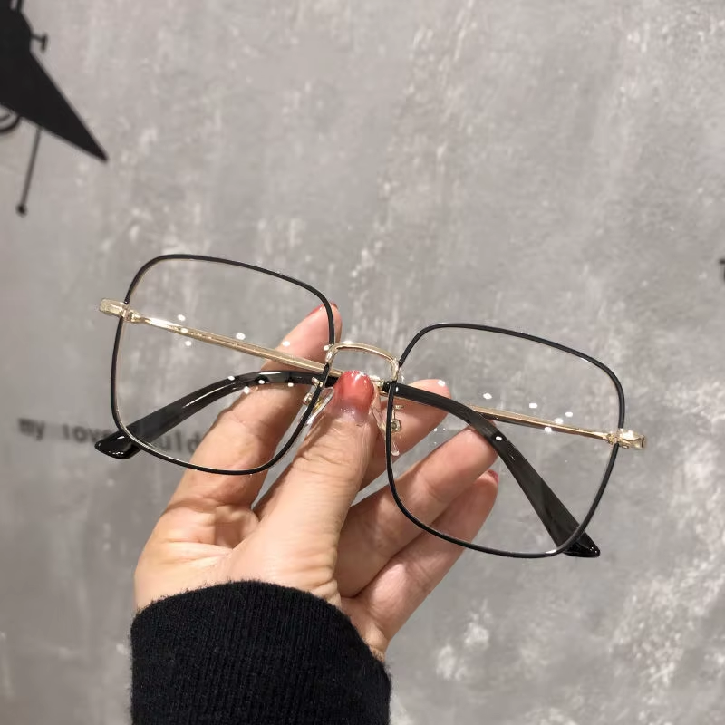 Thumbnail: Luxury anti Blue Light Glasses Men Women Diamond Studded Oversized Square Eyegla
