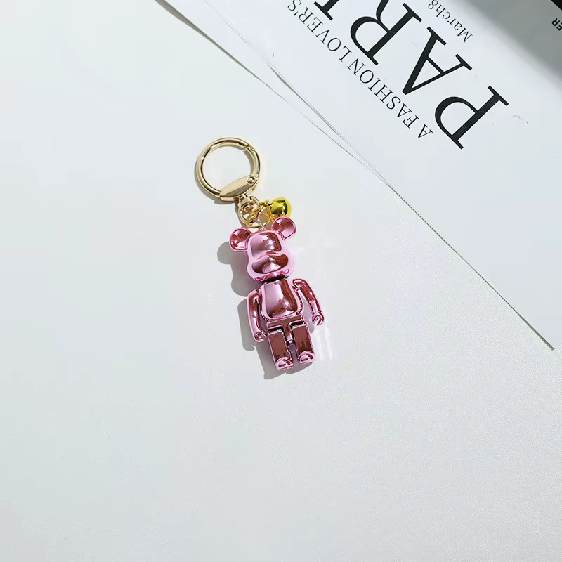 Thumbnail: Keyring Glitter Bear Quicksand Keyring Acrylic Key Fob Backpack Pendant Couples 