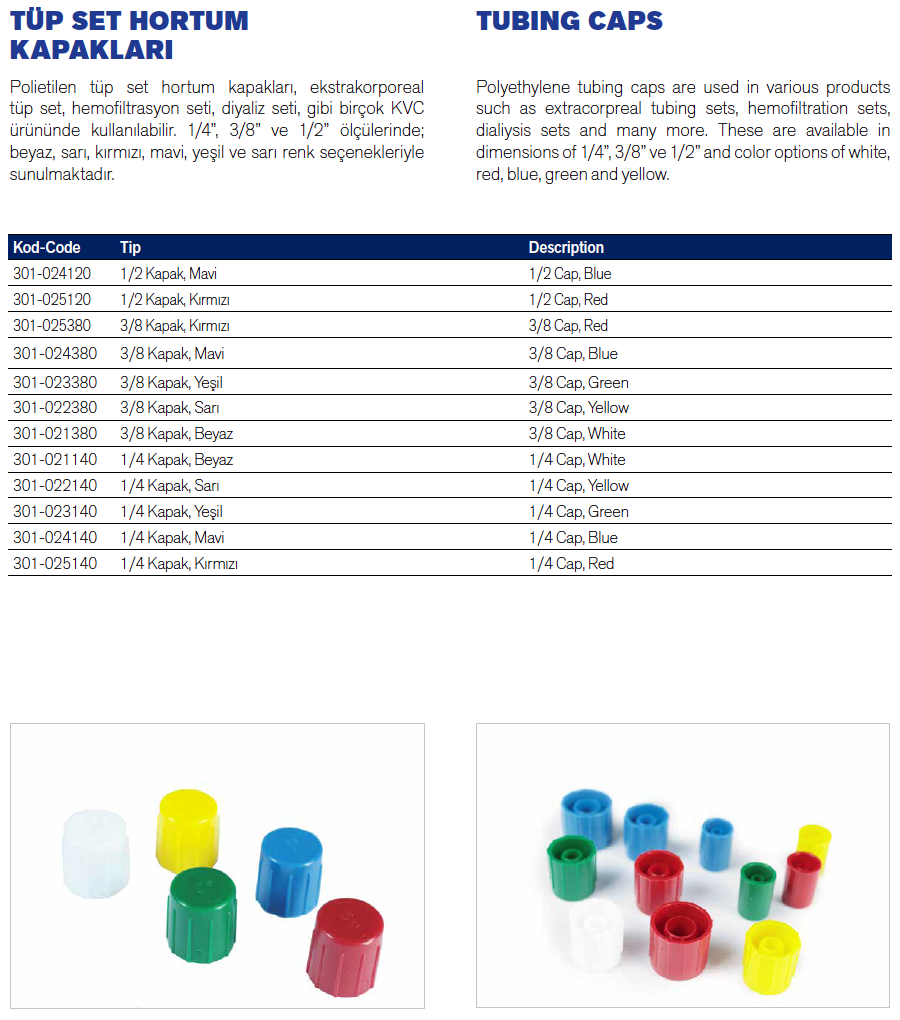 Tubing Caps