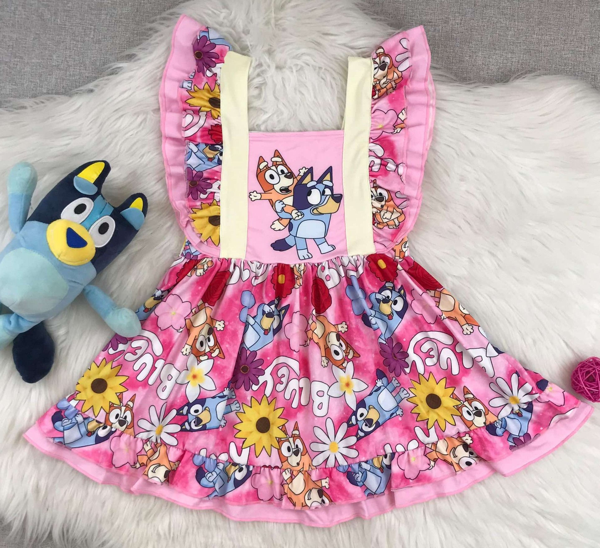 Bluey Flowers Summer Dress