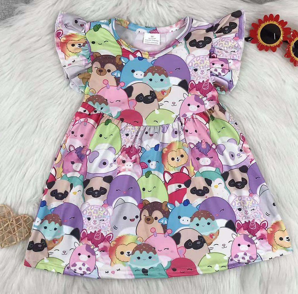 Squishmallows Flutter Sleeves Dress