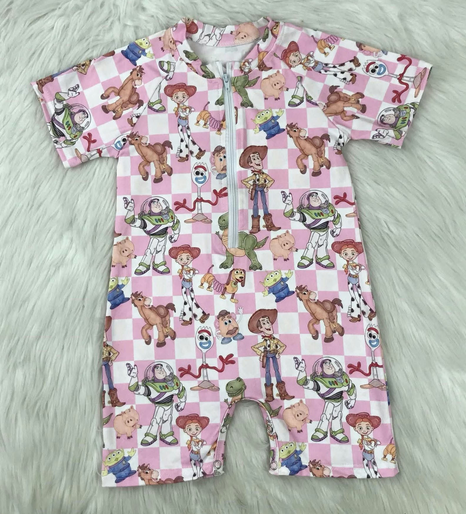 Toy Story Pink Bamboo Romper