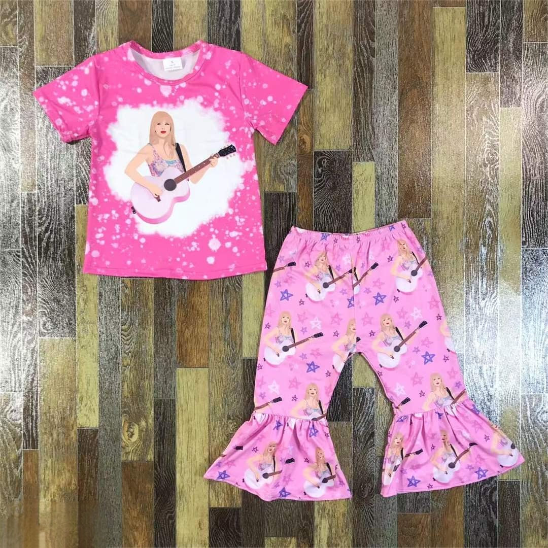 Taylor Top and  Flared Pants Sets Outfit