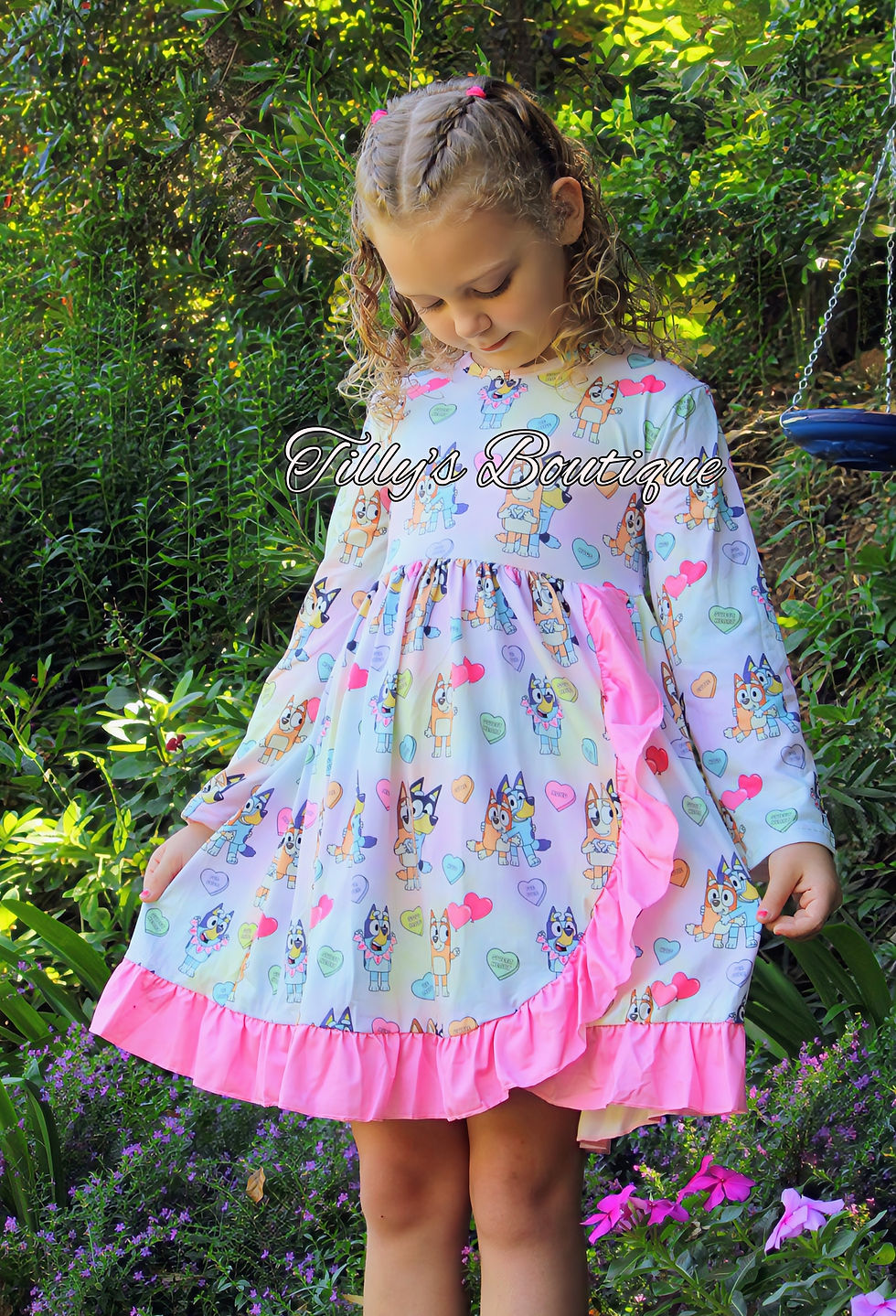 Bluey Bow Back Autumn Dress