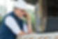 Contractor on the phone