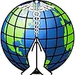 ISM Logo of a globe with a staff and hands overlayed
