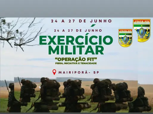 Dias 24 a 27 de junho a escola de formação militar realizará um adestramento em Terra Preta