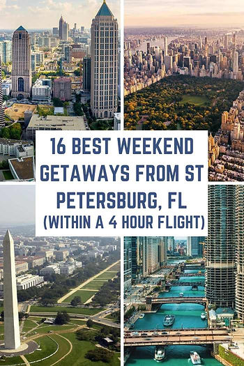 16 Best Weekend Getaways from St. Petersburg, Florida (within a 4-hour flight)