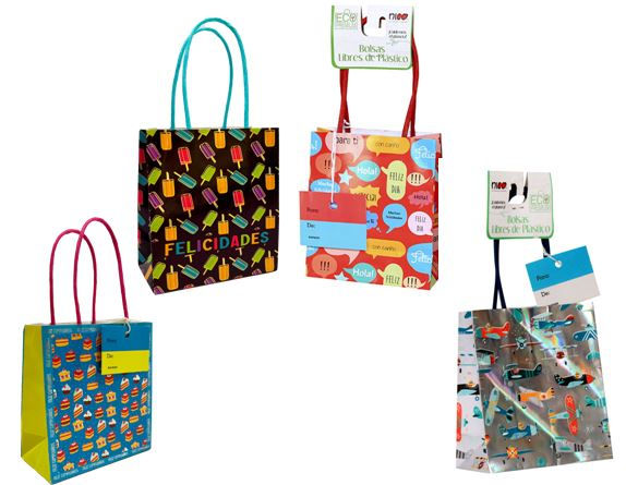 PACK DE 12 BOLSAS DE REGALO ECOPREMIUM BA Pequeñas libres de plástico