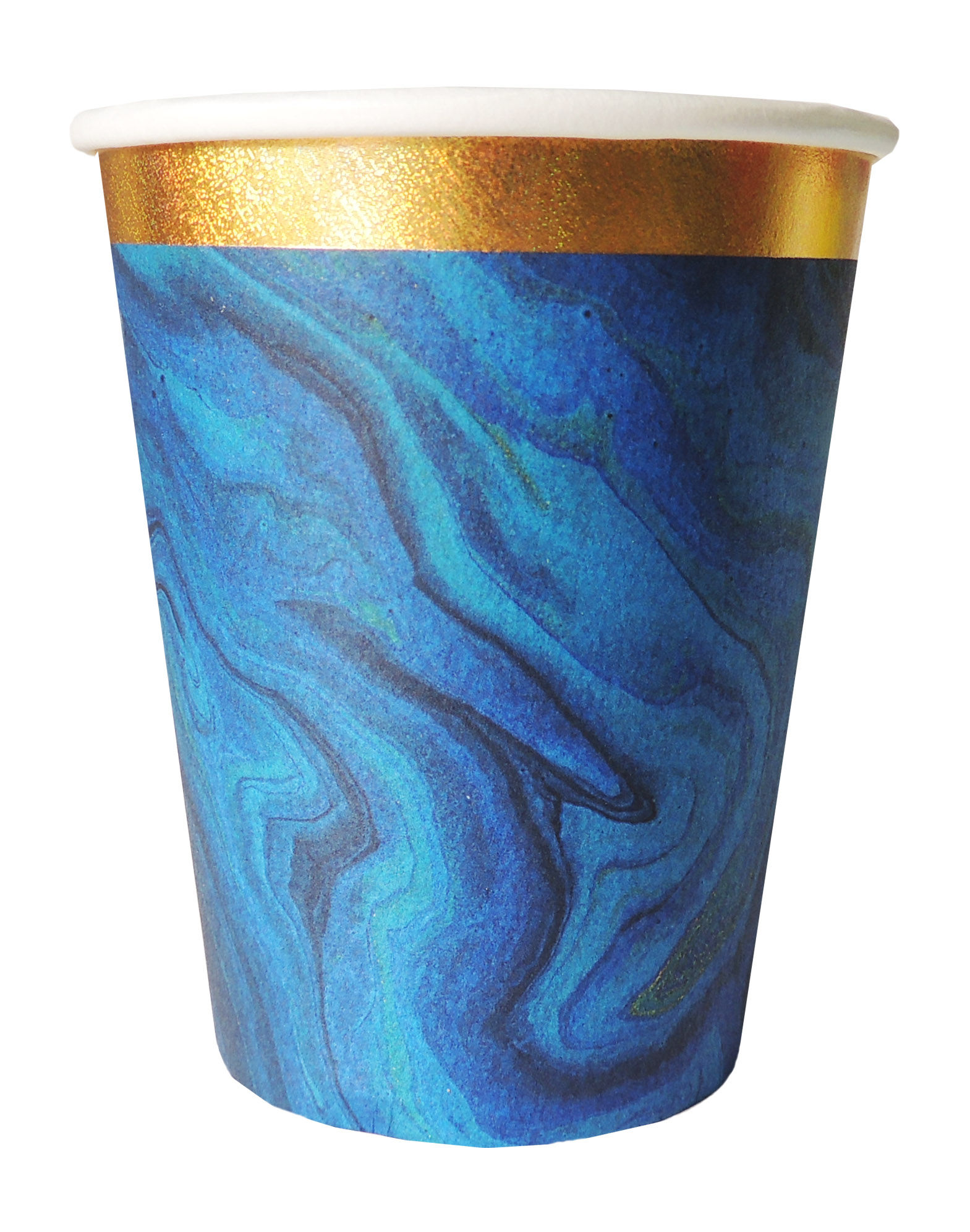 VASO 9 OZ BIODEGRADABLE 8 PZ MARMOLIZADO