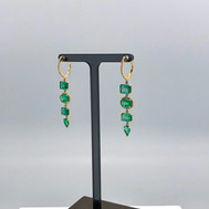 Multi Emerald Drop Earrings