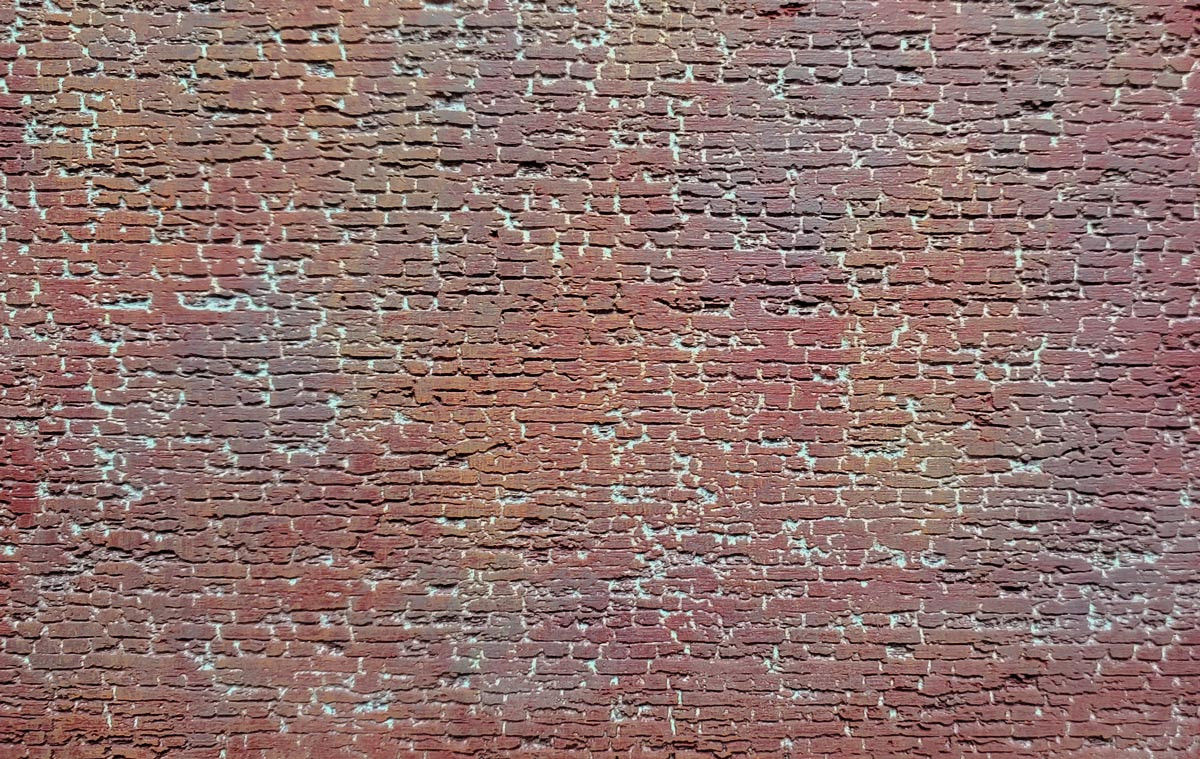 O Scale Messy Mortar Brick Sheet 12"x6"x1/8" Basswood Sheet
