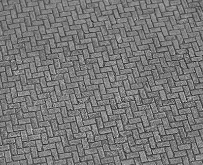 HO Scale - Herringbone Interlocking Sheets - 2 pk
