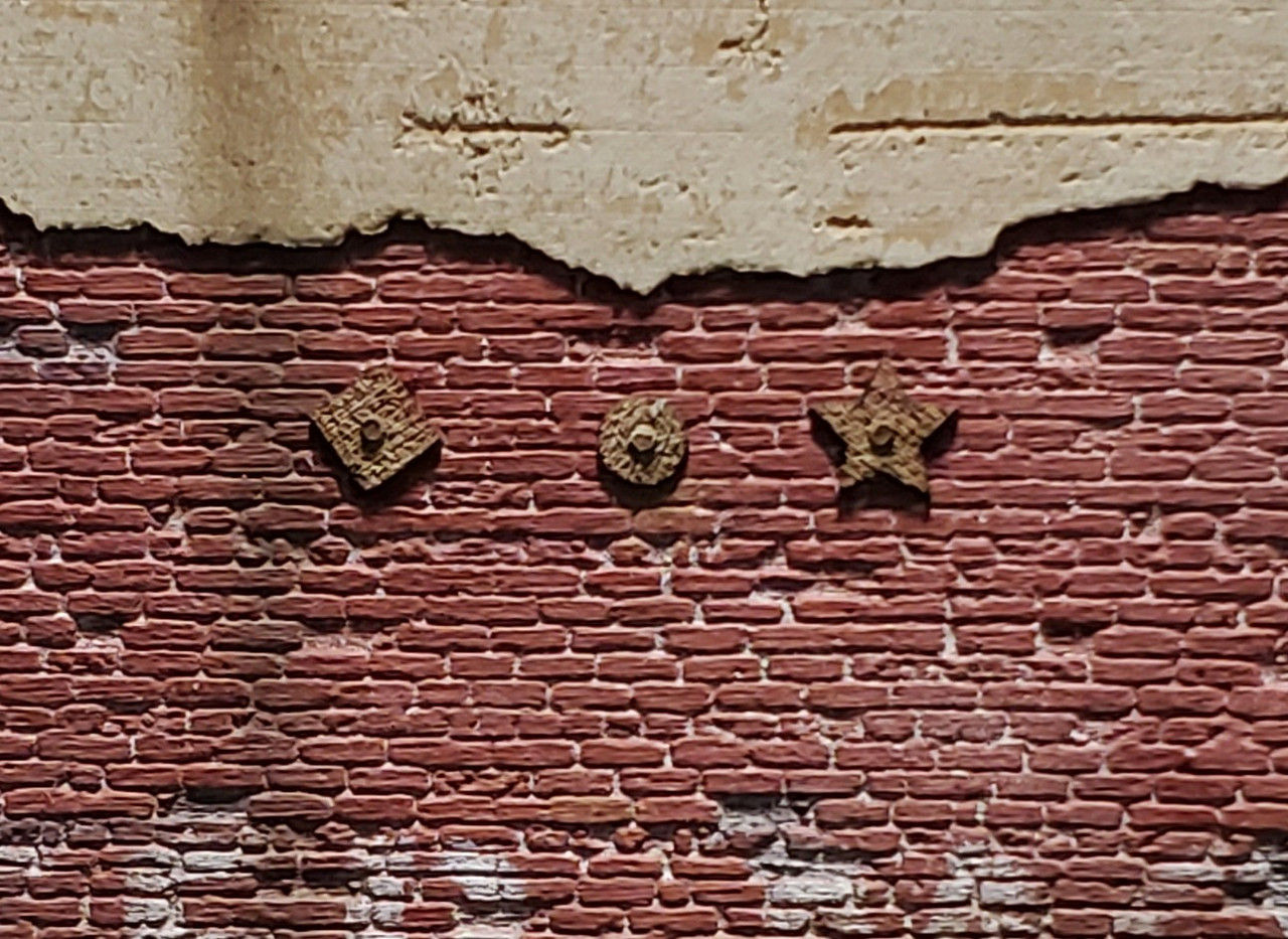 S Scale - Square/Diamond Shaped Iron Wall Ties