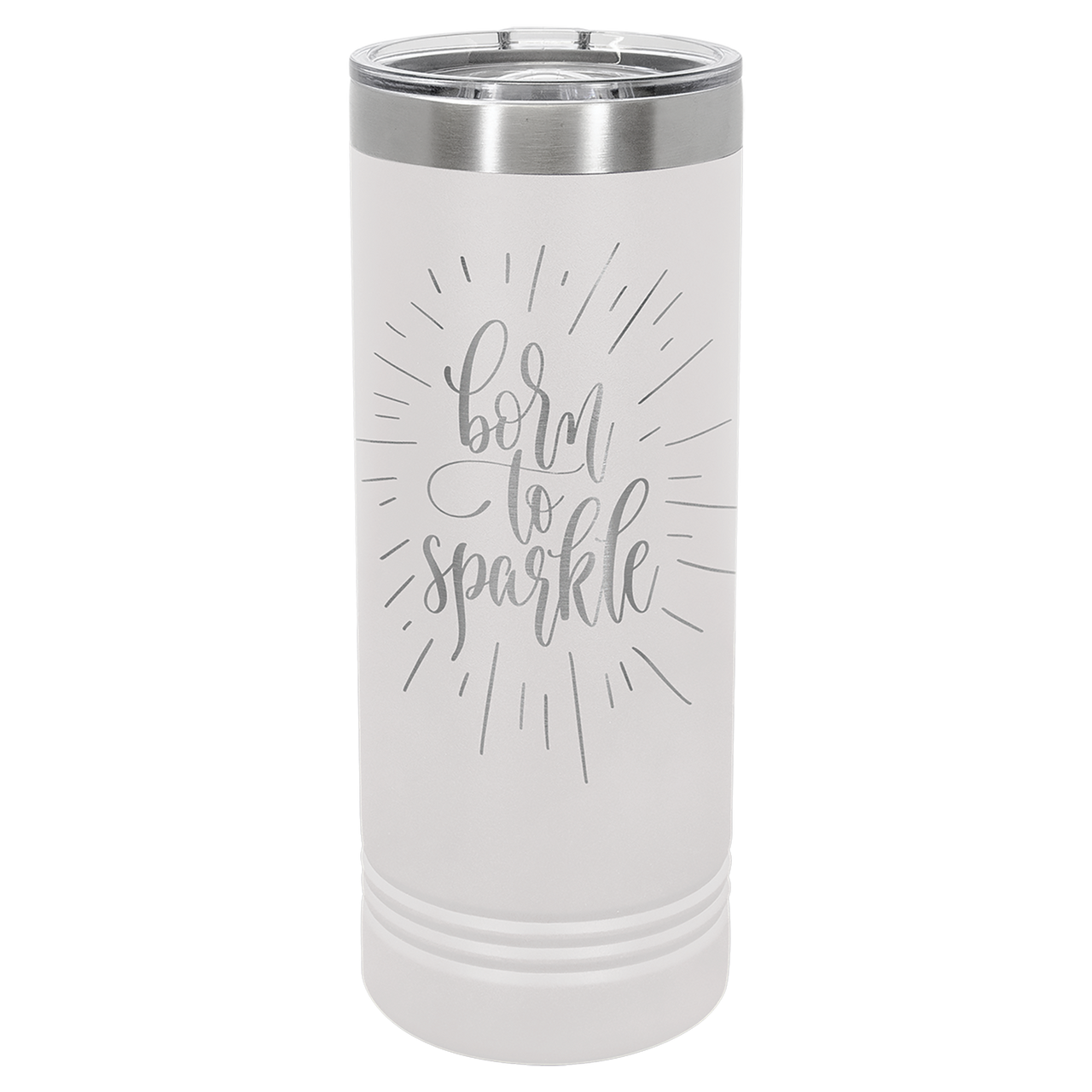 Polar Camel 22 oz. White Skinny Tumbler with Slider Lid