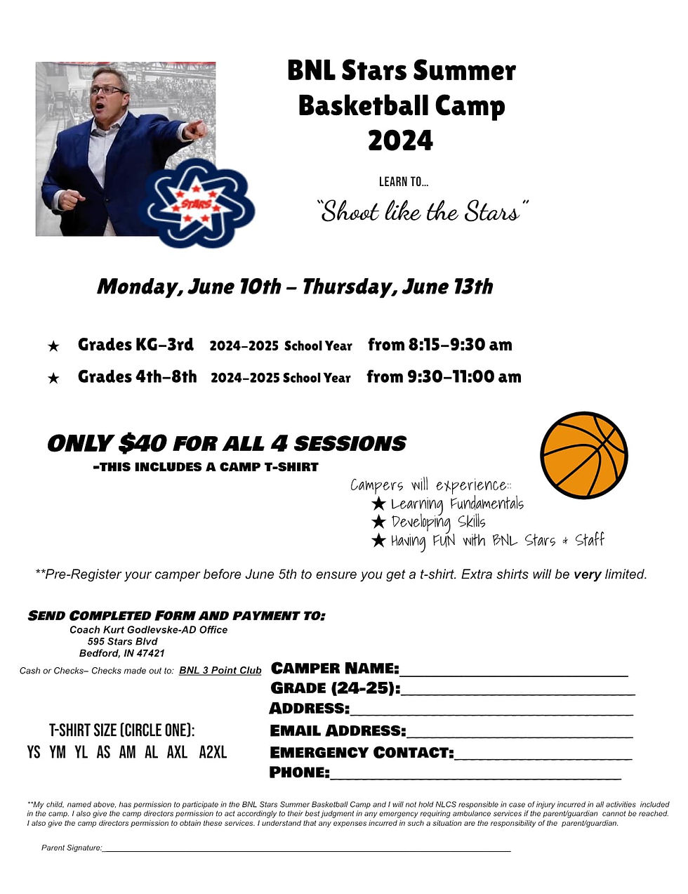 BNL Stars Summer Basketball Camp