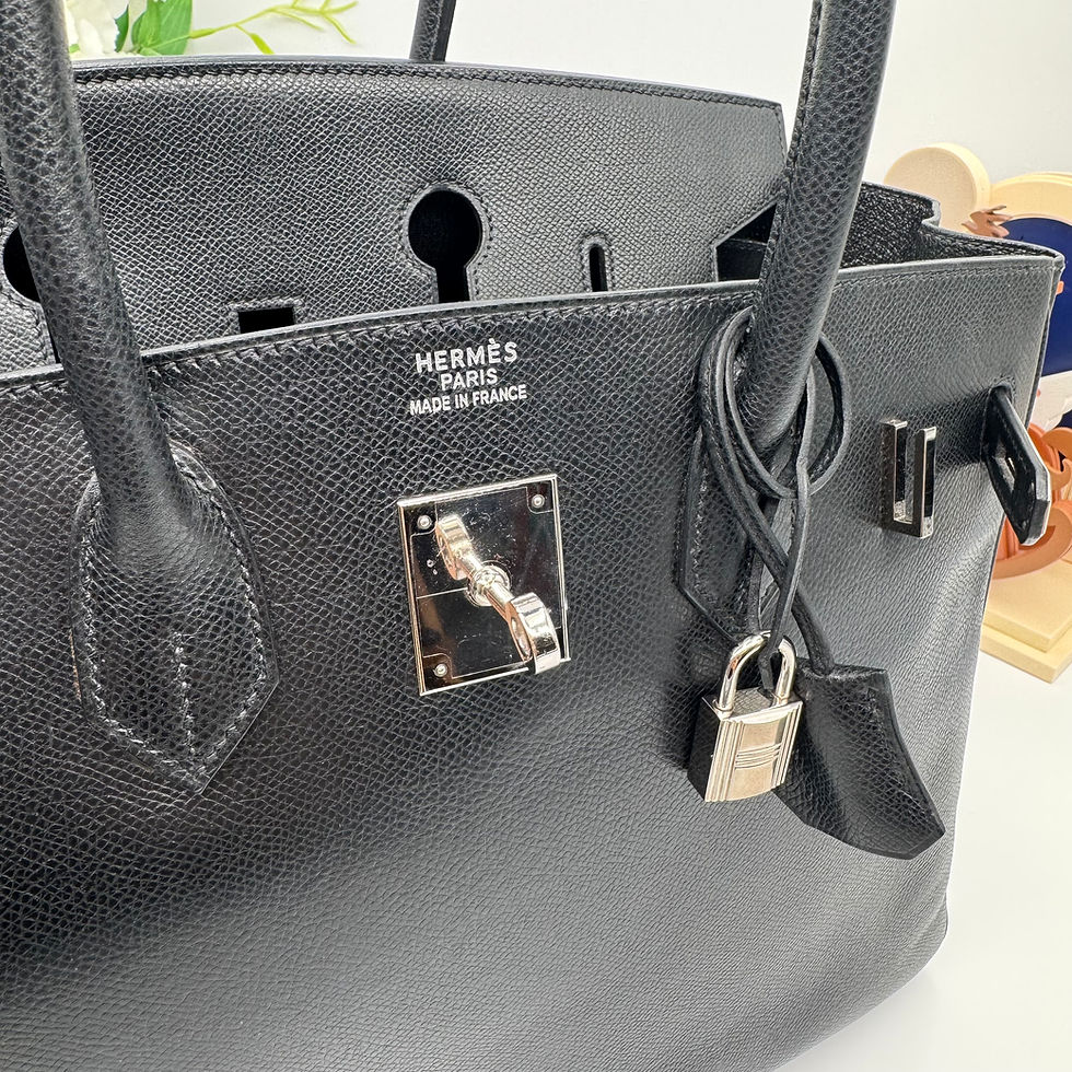 Thumbnail: 二手 Birkin 35 CK89 黑銀 Square G