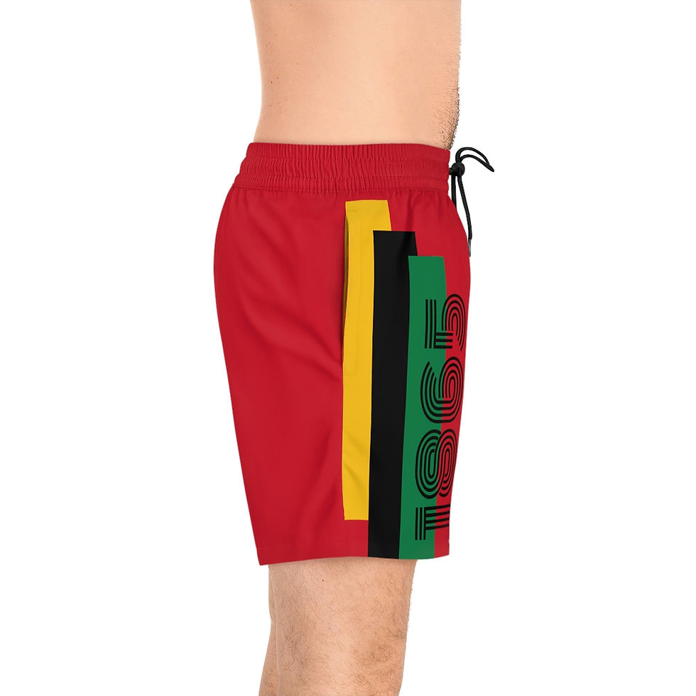 Thumbnail: Men's Mid-Length Swim Shorts | JUNETEENTH