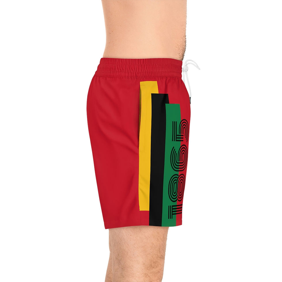Thumbnail: Men's Mid-Length Swim Shorts | JUNETEENTH