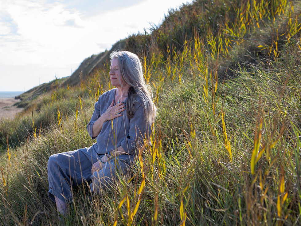 Laura sitting in nature