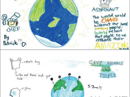 Students drawing for 2023 Calendar