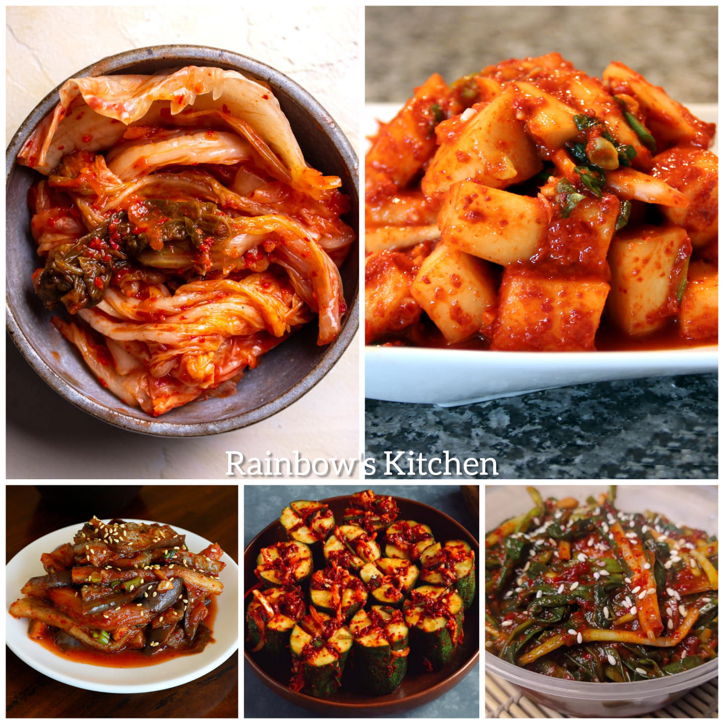 5 Kinds of spicy kimchi