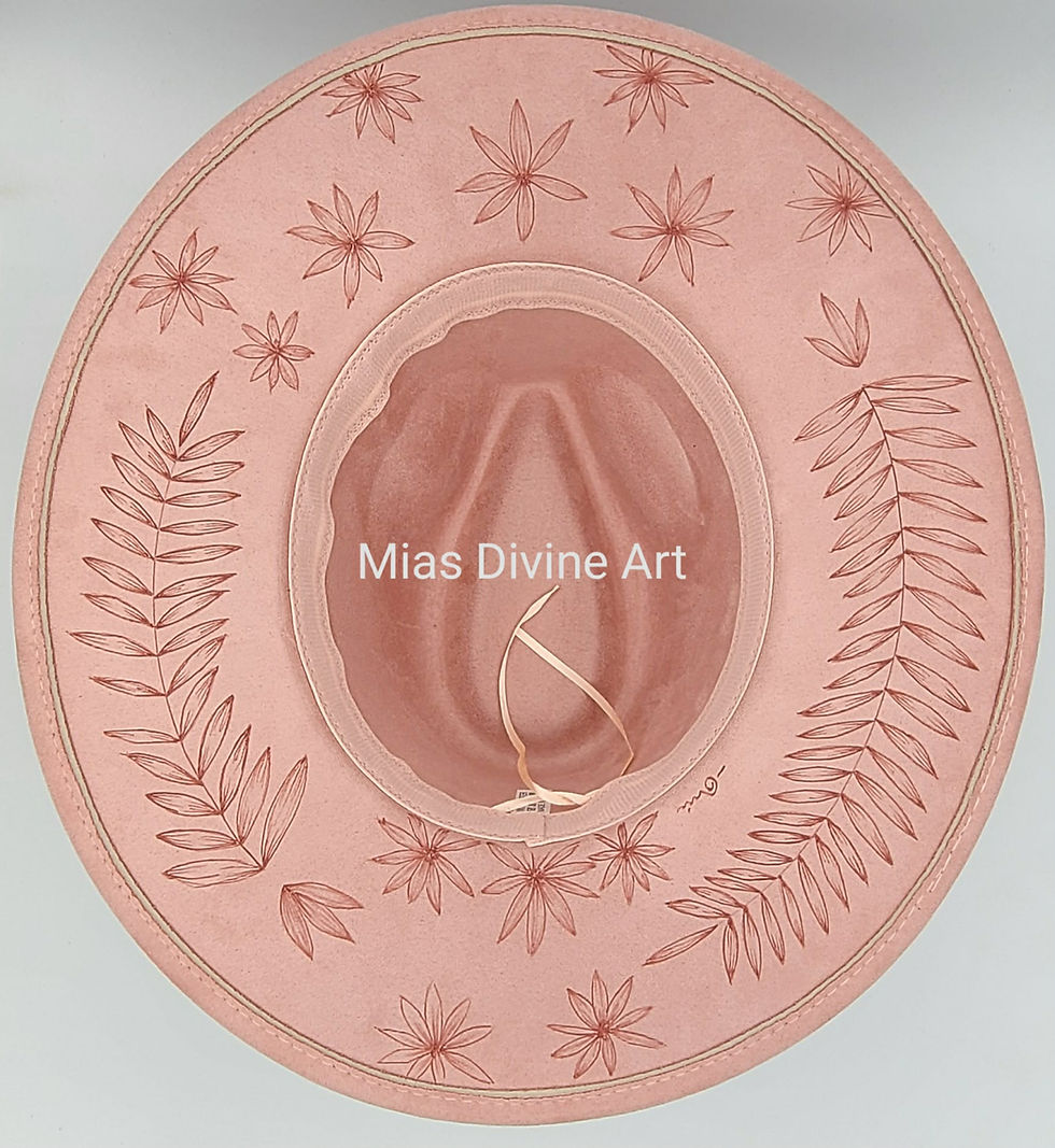Thumbnail: White Background Custom Hat Pretty in Pink Sunflower Flat Brim Bottom