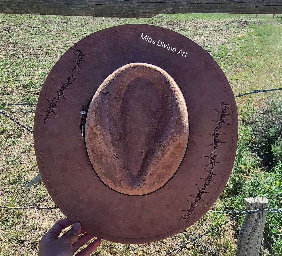 Thumbnail: Top View Barbed Wire Aces Custom Flat Brim