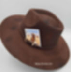 Whiskey Bent Hand Burned Fedora Side