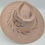 Thumbnail: White Background Fedora Hand Burned Cougar Design Flat Brim Side Back
