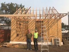 Veterans Working on Cottages Construction