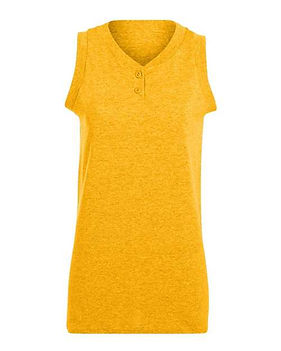 Women's Sleeveless Two Button Softball Jersey