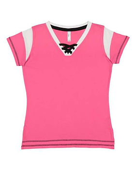 Women's Lace Up Fine Jersey Tee