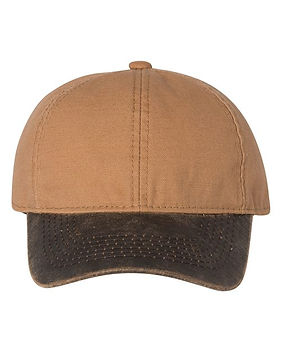 Weathered Canvas Crown with Contrast-Color Visor Cap