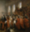 Napoleon during the eighteenth brumaire, wearing a red revolutionary T-shirt while his sourroundings wearing long sleeves with a portrait of Napoleon