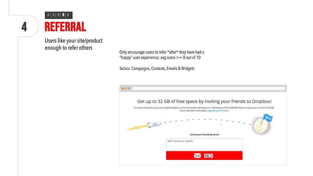 Referral | Users like your site/product enough to refer others