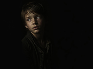 A boy looking out