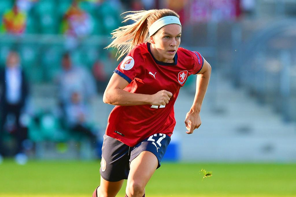 Franny Černá v zápase za českou reprezentaci