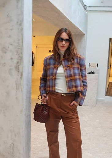 Miniatura: Pek Jacket Blue Checks Maria de la Orden