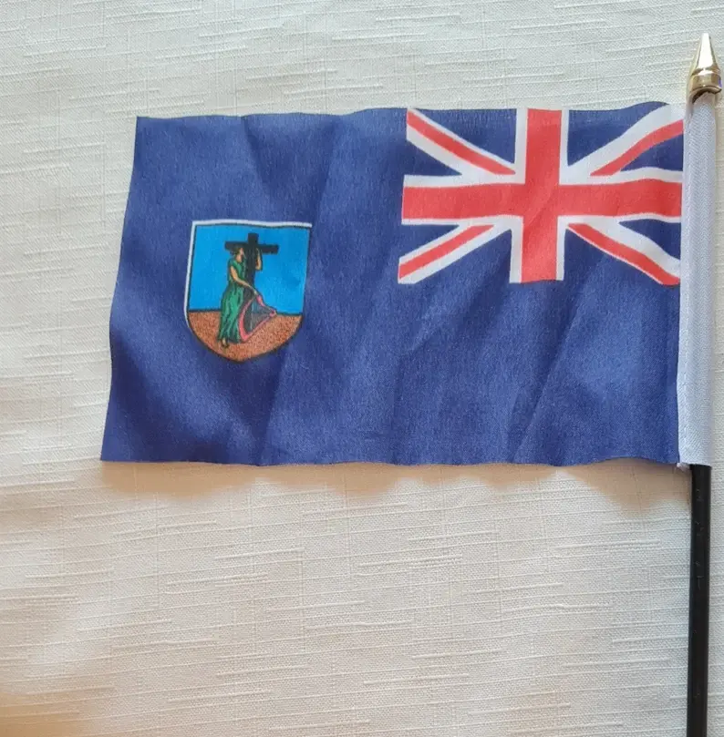 Thumbnail: Flag of Montserrat Hand-Held Mini Waving Table Flag