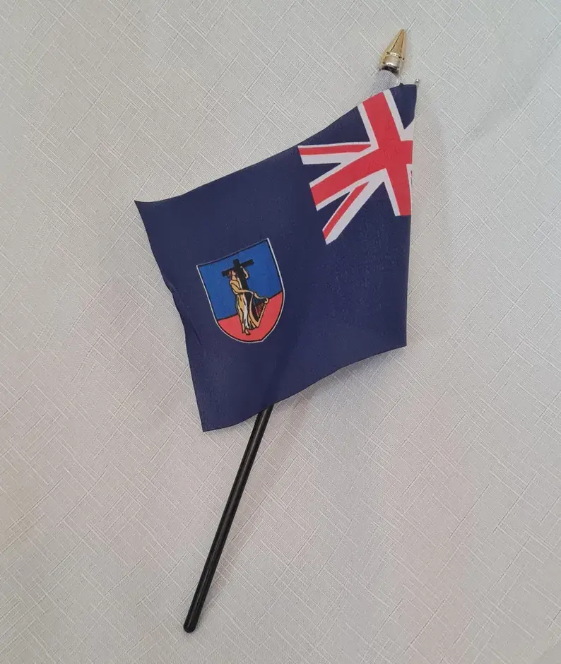 Thumbnail: Flag of Montserrat Hand-Held Mini Waving Table Flag
