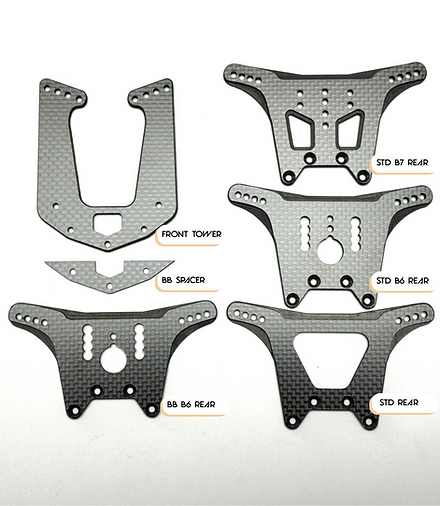 RC10 '91 Masami Edition Carbon Fiber Shock Towers | DragonPunch RC