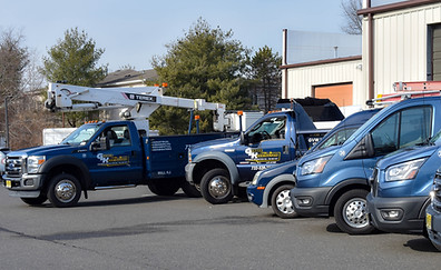 Gerber & Harrington Electrical Contractors Inc.'s Blue Work Trucks