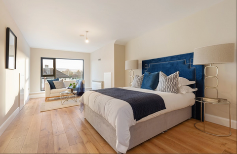Light filled master bedroom