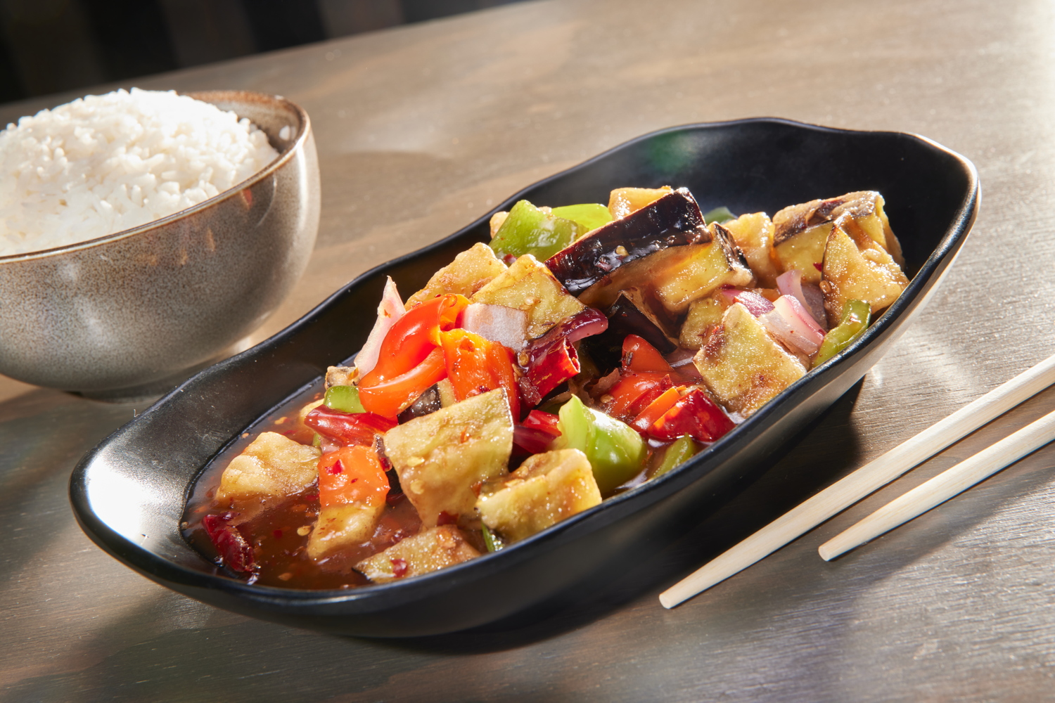 Eggplant in honey sauce