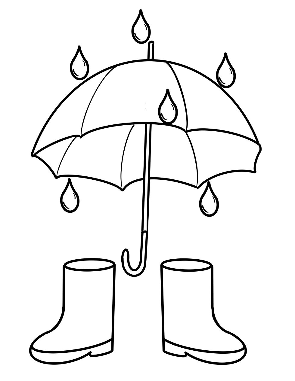 Rain Rain Go Away Coloring Page