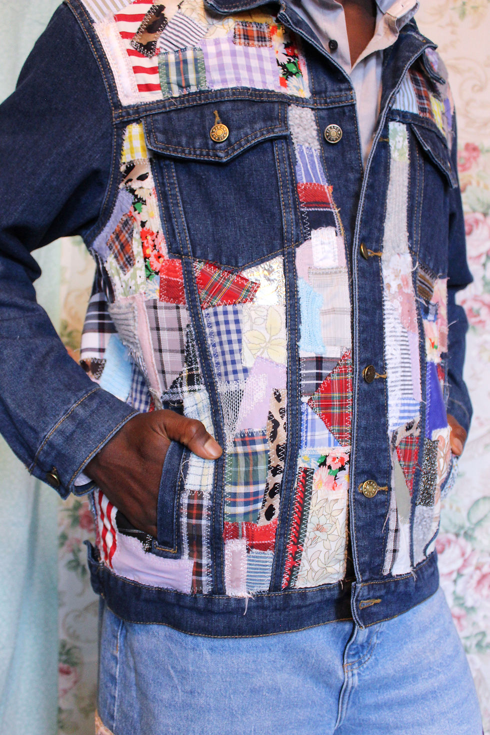 Thumbnail: Scrap Patchwork Denim Jacket