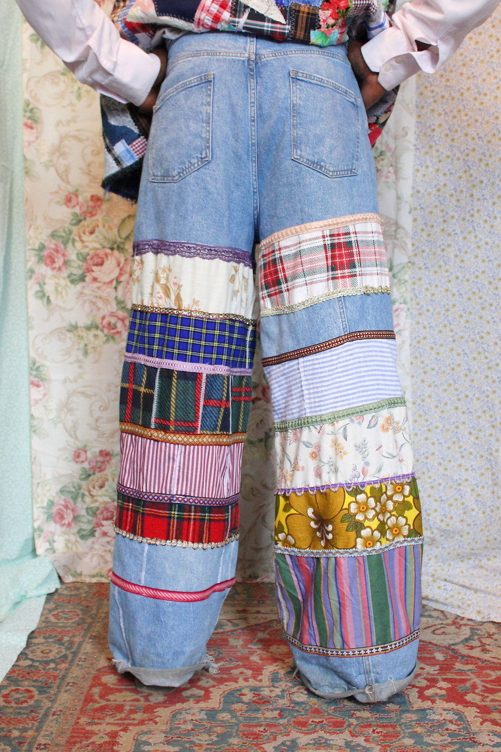 Thumbnail: Patchwork Panel Jeans