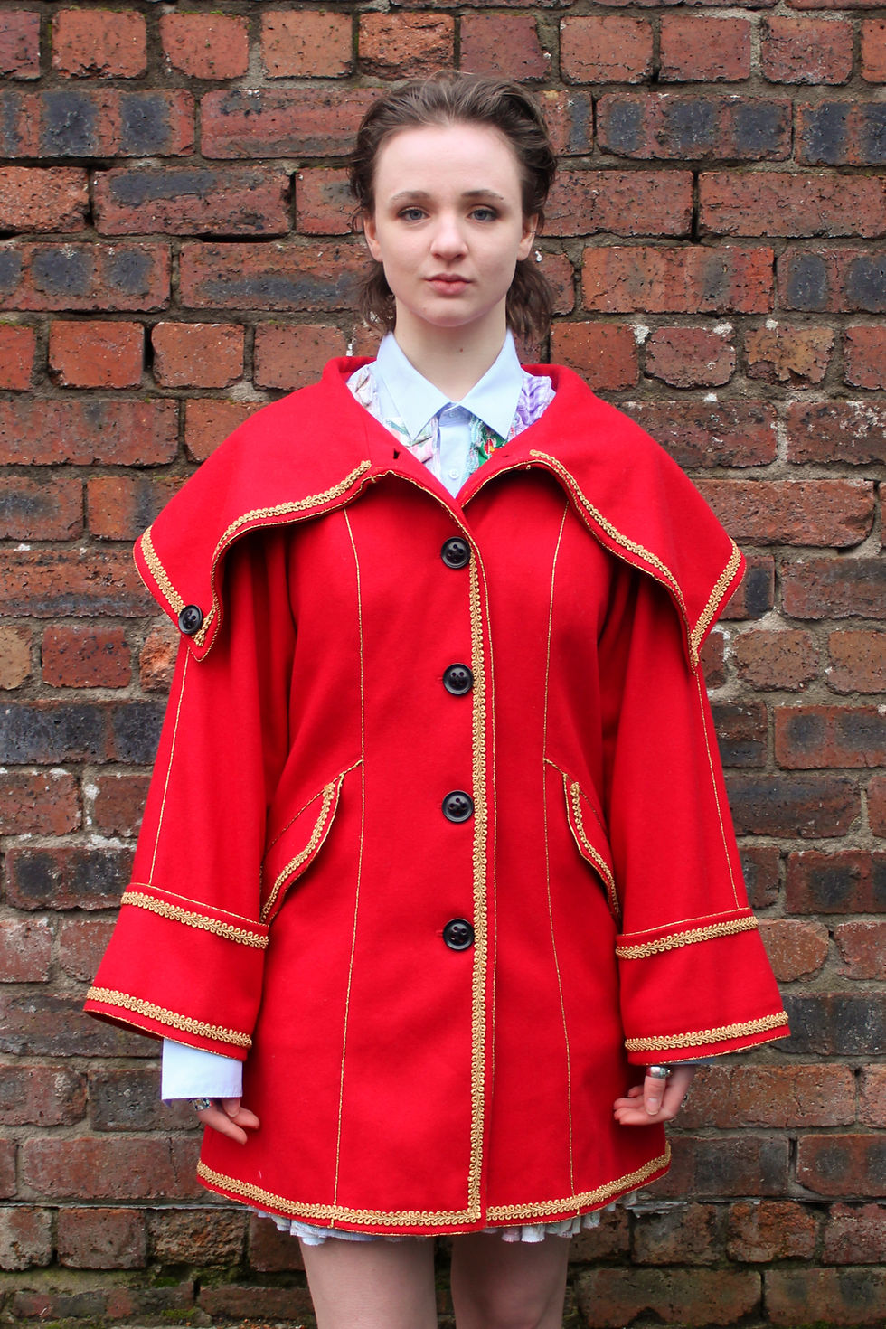 Embroidered Red Coat