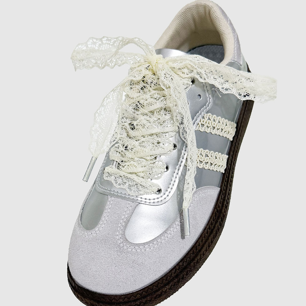 Thumbnail: 1Pair Fancy Lace Shoelaces for Women Casual Shoes Width Flat Shoelace for Sneake